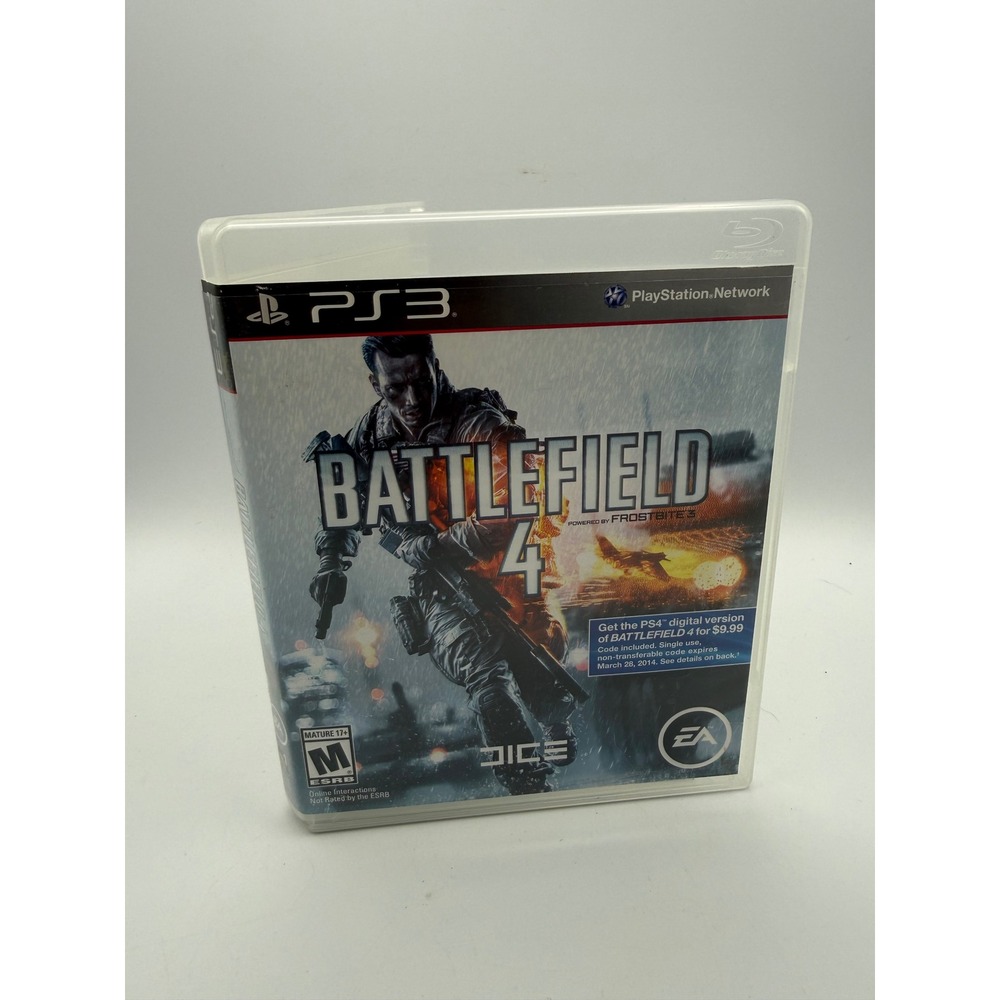 EA Battlefield 4 PlayStation 3 One Size Blue Excellent FPS Video Game Disc Case